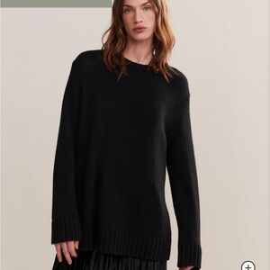 Jenni Kayne cashmere Amelia crewneck black size xs